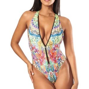 True Colours by La Moda Clothing one piece racerback swimsuit. Size small. NWT